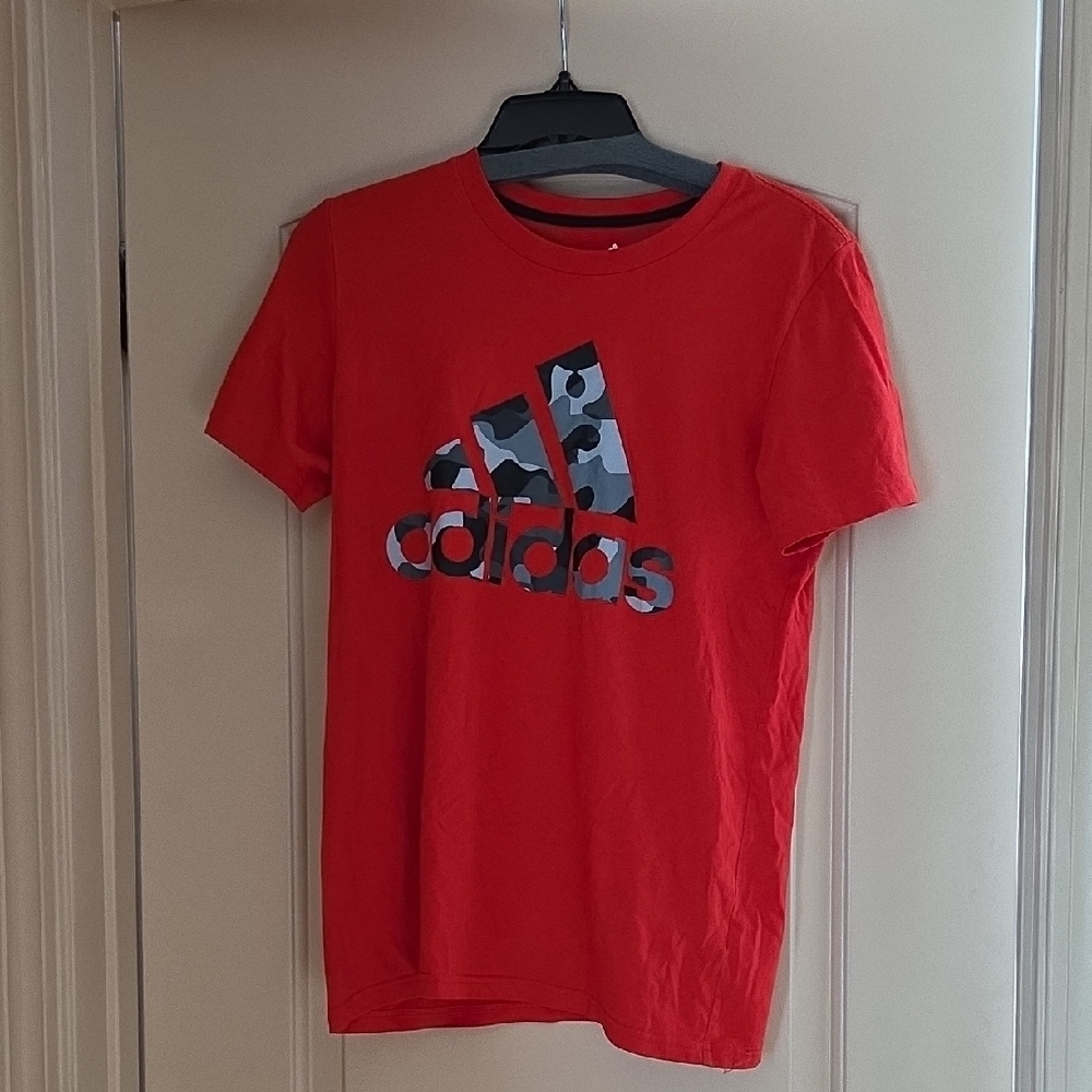 Adidas Kids Red Camo Logo T-Shirt